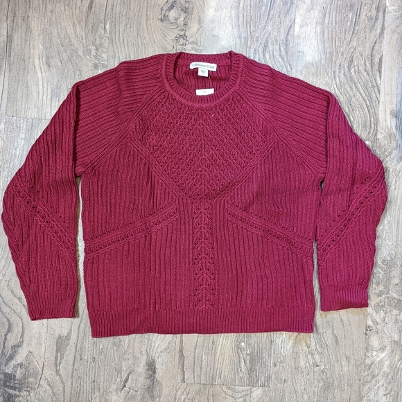 Coldwater creek women's size L garnet knit sweater *New - Picture 1 of 7